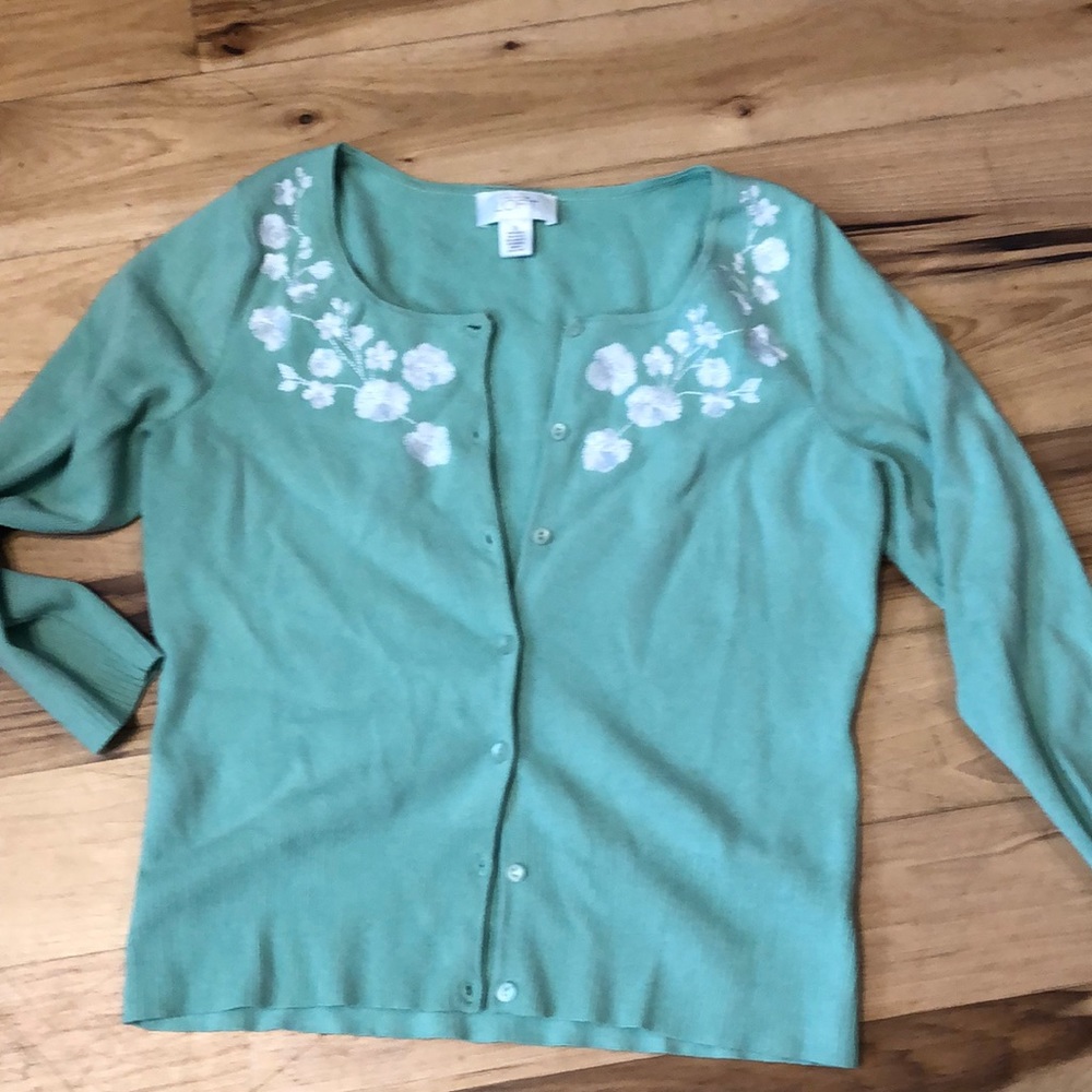 Loft mint cardigan